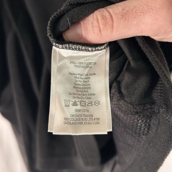 Dri Duck Jacket Men's Large Black Full Zip Fleece Zip Pocket - Picture 9 of 9